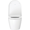 Duravit Me by Starck Комплект: подвесной унитаз 56x37см, Rimless 252909+ сиденье с мягким закрыванием 002009, цвет: белый