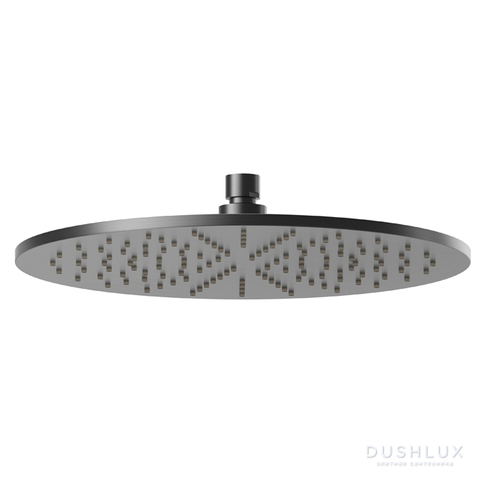 Фото Newform Head Showers Верхний душ 30см., настенный/потолочный, цвет: PVD brushed gun metal