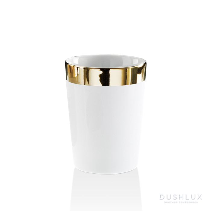 Фото Decor Walther Bone BE50 Стакан настольный, фарфор, цвет: белый/золотой