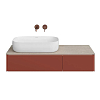 Kerama Marazzi Magica Тумба 115.4х48.5х22см., подвесная, 2 ящика, цвет: венецианский красный матовый