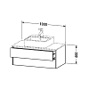 Duravit XSquare Тумба с раковиной 100х54.8х40 см, подвесная, с 2 выдв ящик, цвет: базальт матовый