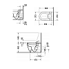 Duravit ME by Starck SensoWash Унитаз напольный пристенный вариант, с вертикальным смывом, включая крепление, сток горизонтальный, только в сочетании с сиденьем, цвет: белый