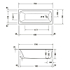 Duravit Qatego Ванна 170x70 см, встраиваемая, акриловая, цвет: белый