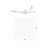 BOSSINI PARIS-CUBE Верхний душ 670 x 670 мм, FLAT, цвет: хром