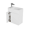 Kerama Marazzi Lato Тумба 49.5х27х55см., подвесная, с дверцей, цвет: белый глянцевый