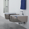 Flaminia Link Биде подвесное 56x36xh20см, с 1 отв. под смеситель, цвет: белый / платина