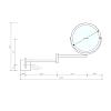 Decor Walther SP 28/2/V Косметическое зеркало 17см, подвесное, увел. 5x, цвет: хром