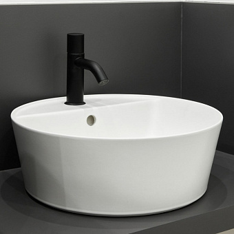 Cielo Handy Раковина 45х16.8 см, 1 отв., круглая, цвет: глянцевый белый