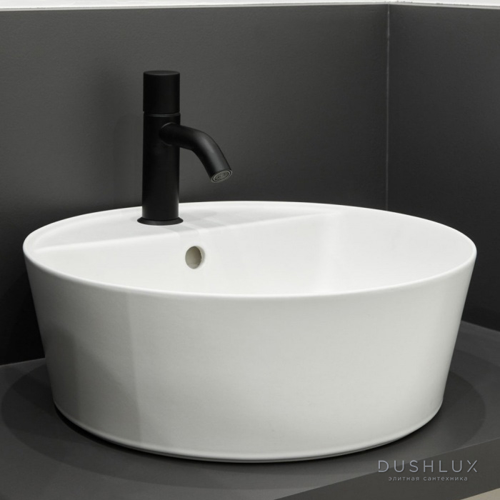 Фото Cielo Handy Раковина 45х16.8 см, 1 отв., круглая, цвет: глянцевый белый