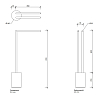 Decor Walther Stone HT2 Полотенцедержатель 41xh81см, подвесной, цвет: белый/матовая сталь