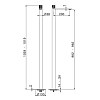 Newform Steel Line Смеситель для раковины, напольный, цвет: stainless steel