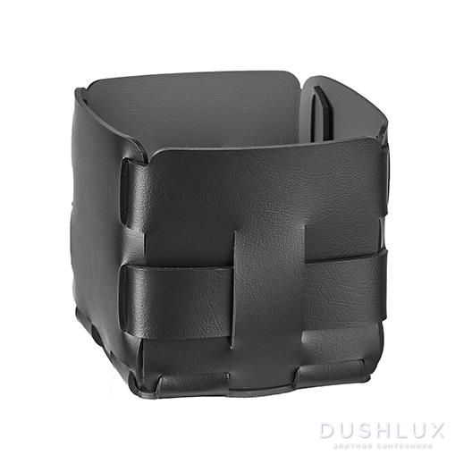 Фото ADJ Корзинка Mini Bottega, 12x12xH13 см., цвет: черный/серый