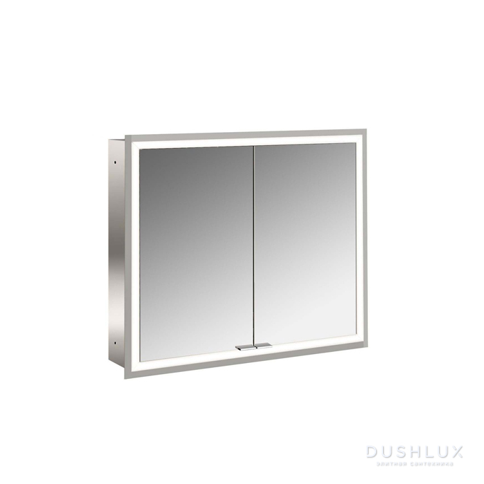 Фото Emco Prime Зеркальный шкаф 80см., с подсветкой LED Facelift встраив. модель, 2-дверки, IP 20 зеркальная задняя стенка