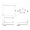 Decor Walther Cut 40 N LED Светильник потолочный 40x40x7см, светодиодный, 1x LED 20.1W, цвет: хром