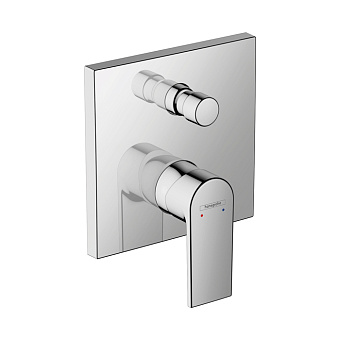 Hansgrohe Vernis Shape Встраиваемый смеситель для ванны с переключателем (внешняя часть), цвет: хром