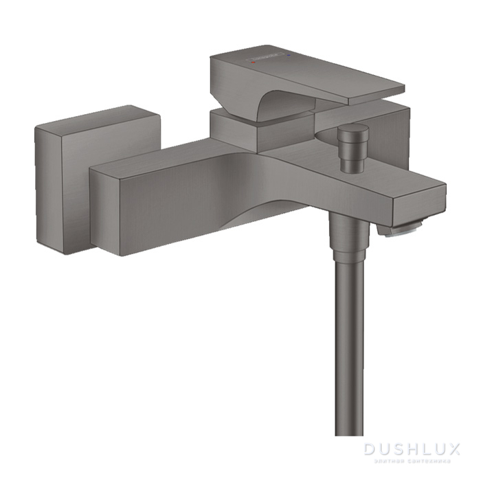 Фото Hansgrohe Metropol Смеситель для ванны настенный, излив 180мм, цвет: шлифованный черный хром