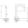 Gessi 316 Излив 23см., отдельностоящий, цвет: Black XL