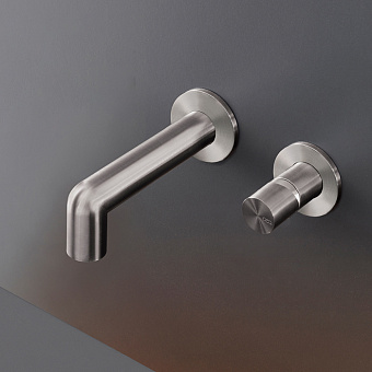 CEA Design CARTESIO Смеситель для раковины, настенный, цвет: нержавеющая сталь