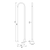 CEA Design FREE IDEAS Излив для раковины 110.3см, напольный, цвет: нержавеющая сталь