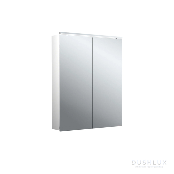 Фото Emco Flat II Зеркальный шкаф 60см., с подсветкой Classicleuchte, навесная модель, с подсв. для раковины, 2 дверка