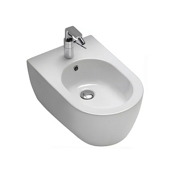 Hatria Fusion Compact Биде подвесное, 35.5x48.5см., с 1 отв., цвет: белый глянцевый