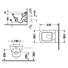 Duravit PuraVida Унитаз подвесной 54x35см, с креплением, цвет: белый глянец