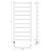 Secado Агата 1 К Полотенцесушитель 50x120 см, электрический, цвет: хром