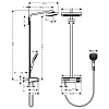 Hansgrohe Raindance Select E Душевая система Showerpipe: верх.душ 300 3jet, ручн.душ, шланг, термостат с полочкой, цвет: хром