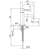 Fantini AF/21 Смеситель для раковины, 1 отв., излив 126 мм, цвет: Matt Gun Metal PVD