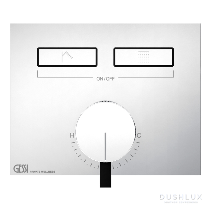 Фото Gessi Hi-Fi Смеситель для душа, с включением до 2 источников одновременно , цвет: хром