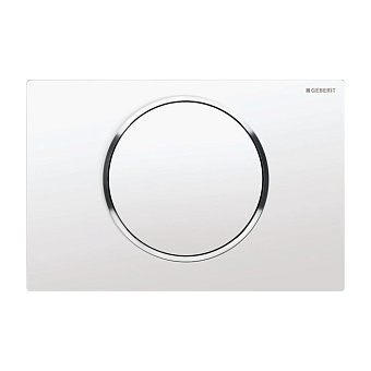 Geberit Sigma10 Клавиша смыва для унитаза, цвет: белый/хром глянцевый