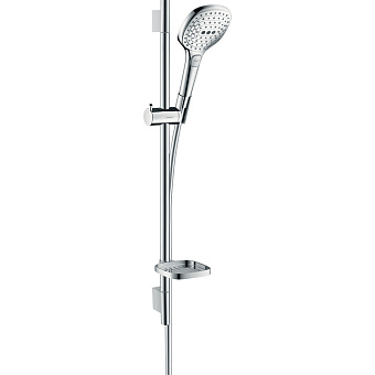Hansgrohe Raindance Select E Душевой набор: штанга 65см, ручной душ, 3jet (Rain, RainAir, WhirlAir), мыльница, шланг, цвет: хром