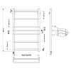 Secado Триест Полотенцесушитель 50x80 см, электрический, цвет: бронза
