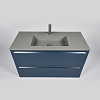 Inda Piccadilly Тумба подвесная 80x45x60см, раковина искусственный мрамор, цвет: blu denim