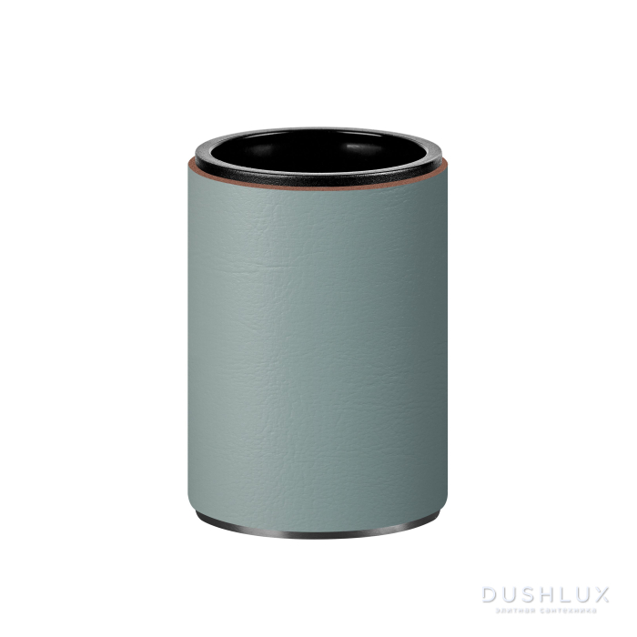 Фото ADJ Стакан для зубных щеток, D7xH10 см., цвет:graphite/небесный