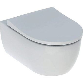 Geberit iCon Комплект подвесного унитаза 53х36см, Rimfree, с сиденьем, микролифт, цвет: белый