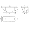 Kaldewei Saniform Plus Mod 363-1 Ванна 170x70x41см., цвет: белый
