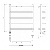 Secado Мерида 1 К Полотенцесушитель 50x60 см, электрический, цвет: хром