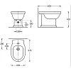 Kerama Marazzi Pompei Биде напольное, 1 отв., цвет: белое глянцевое