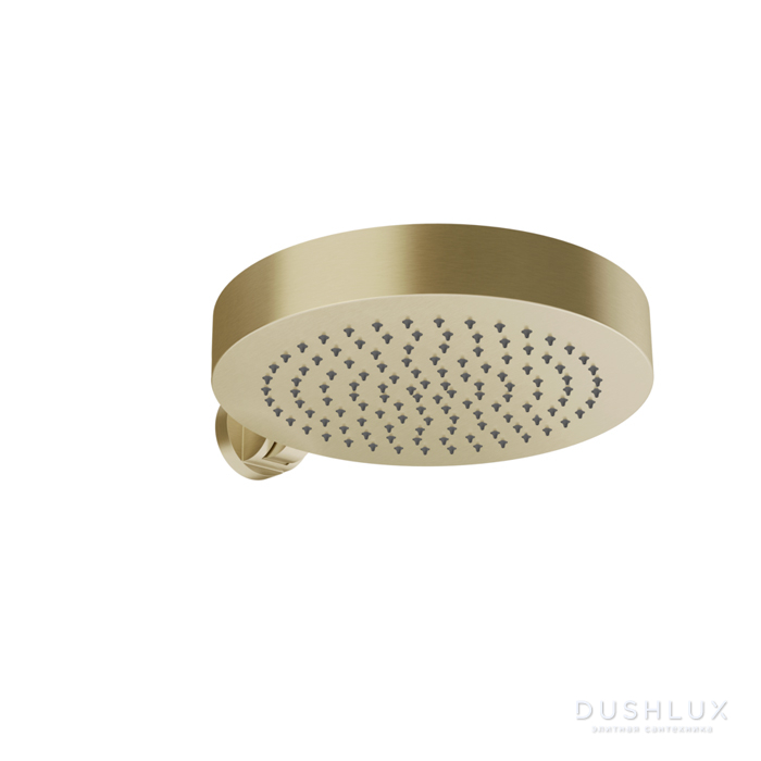 Фото Gessi Origini Верхний душ Ø32см., настенный, защита от известкового налета, цвет: Brushed Brass PVD