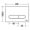 Duravit DuraSystem Beta 100 Клавиша смыва для унитаза, пластик, цвет: черный матовый