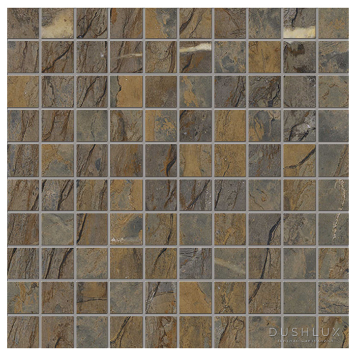 Фото Emilceramica Tele DI Marmo Reloaded Керамогранит 30x30x0,95см, универсальная, глазурованный, цвет: Mosaico Fossil Brown Malevich Lappato