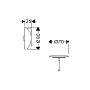 Hansgrohe Flexaplus Внешняя часть набора для слива и перелива, цвет: полированное золото
