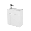 Kerama Marazzi Lato Тумба 49.5х27х55см., подвесная, с дверцей, цвет: белый глянцевый
