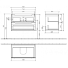 Villeroy&Boch Subway 2.0, Тумба под раковину, размер 78.7x52x44.9см., подвесная, цвет: белое дерево