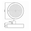 Zucchetti Shower plus Верхний душ 32см., с LED подсветкой, цвет: хром