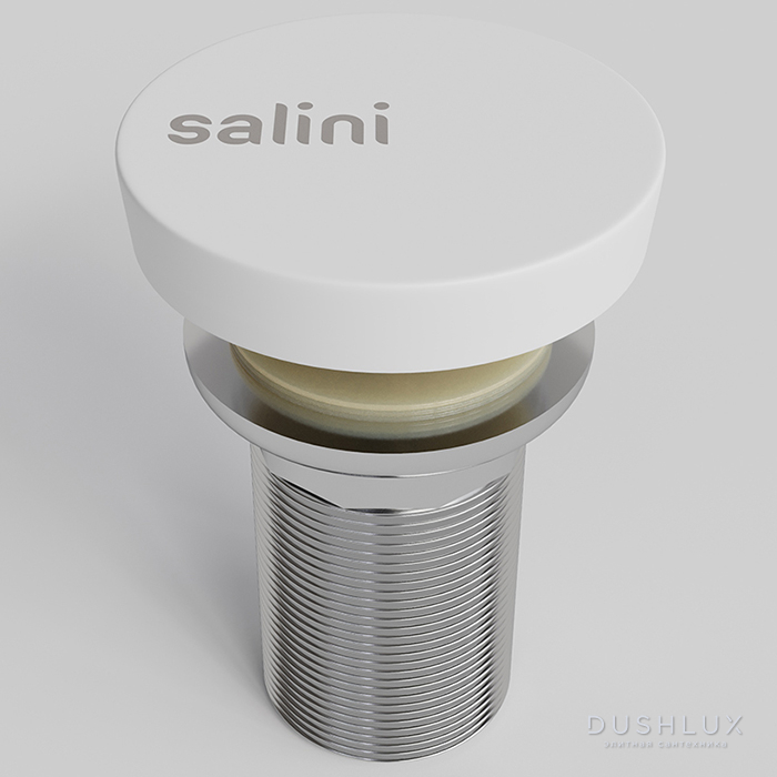 Фото Salini D504 Донный клапан для раковины "Up&Down", S-Sense, цвет: белый глянцевый