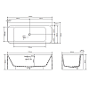 Dea Design Modern Ванна 170х80х56см., отдельностоящая, цвет: Grey №3