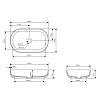 Dea Design Раковина 55x34x12см., накладная, без отв., цвет: белый матовый