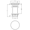 Gessi Technical Accessories Донный клапан для раковины, свободного слива, без перелива, цвет: Finox Brushed Nickel